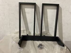 lot 376 image: Pair of Black Metal T Shape Table Legs