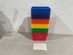 lot 411 image: 6-Color 24-Pack Plastic Small Cubbies