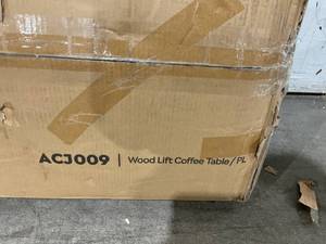 lot 275 image: WLIVE Wood Lift Top Coffee Table - Retro Brown