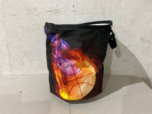 lot 393 image: Snapmade Boys Fire Basketball Pattern Laundry Hamper