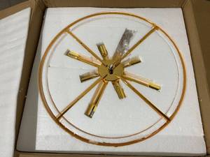 lot 11 image: Aheylity Gold Crystal Modern Chandelier