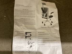 lot 26 image: SICHY AGE Ergonomic Chair with Headrest - WhiteBlack