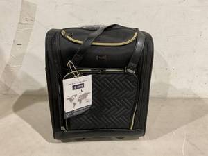 lot 437 image: Coolife 16 Inch Black Rolling Carry On Suitcase