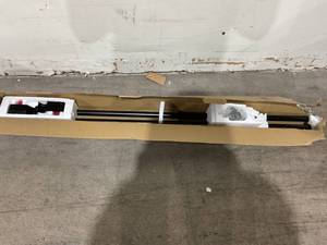 lot 488 image: KAMANINA 1 Inch Single Drapery Rod Vintage Square Finials, Black