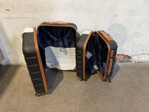 lot 40 image: COOLIFE Luggage 2 piece Set 2420 - BlackBrown