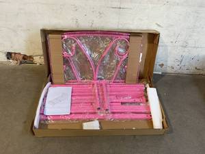 lot 43 image: Timy Kids Twin Bed Frame with Headboard and Footboard - Pink