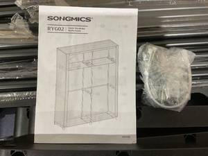 lot 441 image: SONGMICS Dark Blue Fabric Portable Closet Wardrobe