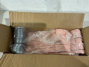 lot 444 image: Feilihu 50-Pack of Blush Pink Velvet Hangers