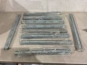 lot 451 image: Promark 10-Pack 3-Section 100 LB Capacity Full Extension Ball Bearing Side Mount Drawer Slides