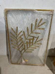 lot 452 image: YZDTECH Gold Metal Wheat Ears Wall Decor