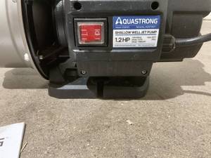 lot 54 image: Aquastrong 1.2HP Portable Stainless Steel Shallow Well Pump