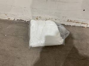 lot 282 image: CozyLux Queen Bed in a Bag Comforter Set - White Seersucker