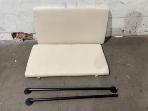 lot 63 image: King Size Wall Mounted Upholstered Headboard - Beige