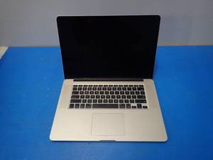 lot 55 image: Apple&nbspMacBookPro11,4 A1398 MJLQ2LLA &nbspINTEL(R) CORE(TM) I7-4770HQ CPU  2.20GHZ  16GB DDR3 SDRAM  251GB SSD  15.4 screen with 1920 x 1080 HD Resolution  Includes IOS and charger