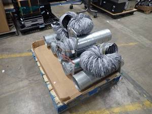 lot 90 image: Pallet of Hvac piping and vent tubes  pallet not included  pipes are 28 long
