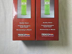 lot 19 image: 2 Floating Green Hourglass Sand Timer