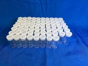 lot 42 image: 68 20 mL Snap Cap Vials