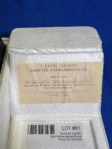 lot 81 image: Ammeter, 0-50MA500MA5 A DC