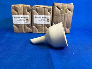 lot 94 image: 3 55 mm Porcelain Buchner Funnel