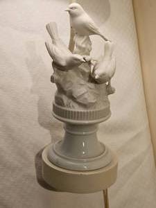 Vintage Porcelain Songbird Figural Lamp