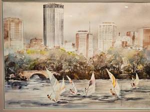 Lou Roman Singed & Numbered Bde Maka Ska Sailing Print