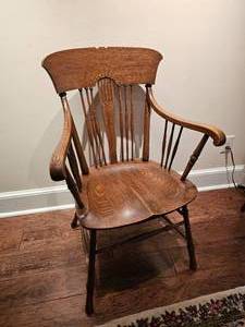 Antique Paddle Back Armchair