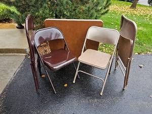 Rugged Folding Card Table Set