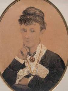 Charming Antique Original Fine Art Drawing - Portrait of a Thoughtful Lady