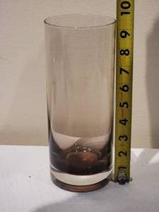 Elegant Mid-Century Modern Vintage Smoke Glass Cylinder