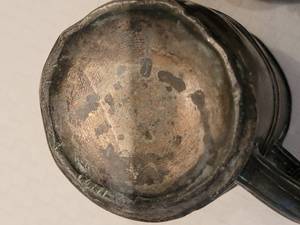 Antique Scandinavian Hammered Silver Plate Cups