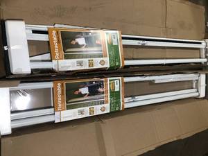 Lot of 2 Weather Star 36 in. x 96 in. Brisa White Tall Retractable Screen Door  Customer Returns See Pictures