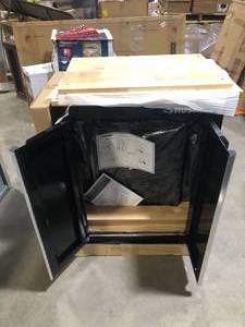 Husky 9-Piece Ready-to-Assemble Steel Garage Workstation in Black (80 in. W x 69.5 in. H x 19.5 in. D)   Customer Returns See Pictures