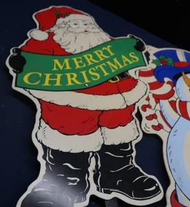 lot 26 image: VINTAGE CHRISTMAS SIGNS THAT STAKE IN GROUND-LOT