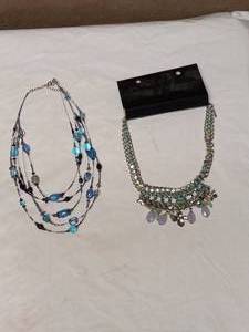 NEW STEVE MADDEN JEWELRY NECKLACE AND BEADED LAYERED NECKLACE