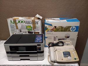 2 PRINTERS, TYPEWRITER AND FAX MACHINE