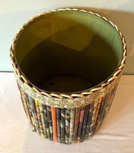lot 60 image: Artisan Made Rolled Paper Basket