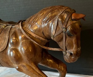 lot 79 image: Leather Horse Figurine