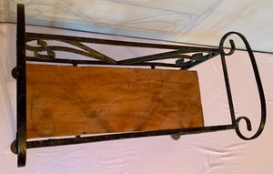 lot 104 image: Cute Metal and Wood Planter