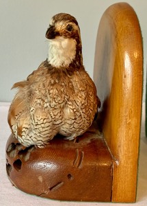 lot 105 image: Vintage Taxidermy Bird Bookends