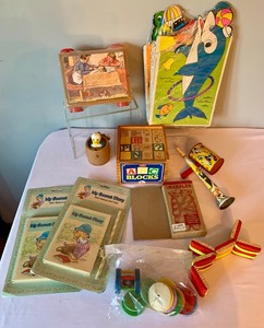 lot 111 image: Collection of Vintage Toys, Blocks, Infant Toys