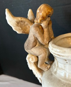 lot 98 image: Charming Cherub Motif Vase
