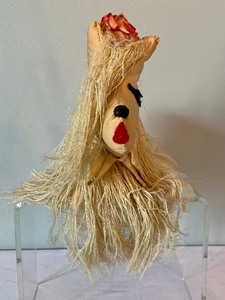 lot 128 image: Vintage Shabby Chic Stuffed Dog Figurine