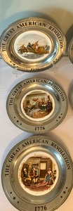 lot 255 image: Stunning Silver Heavyweight The Great American Revolution Series Plates
