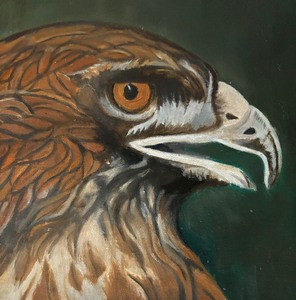 lot 286 image: Original Painting of an Eagle by Don Vinje