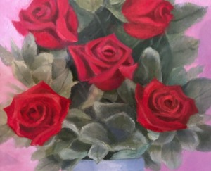 lot 293 image: Original Floral Still Life Painting by Don Vinje