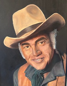 lot 38A image: Original Painting of Lorne Greene by Don Vinje