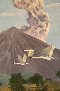 lot 275A image: Original Volcano Painting by Don Vinje