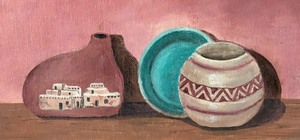 lot 38B image: Original Southwestern Painting by Don Vinje