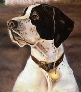 lot 167A image: Original Dog Portrait Painting by Don Vinje