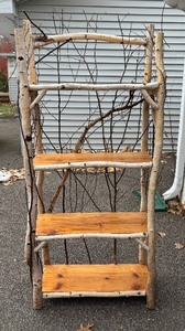 lot 300 image: Rustic Twig and Branch Shelf